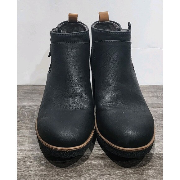 Women's Dr. Scholl's Ankle Boot Bianca Wedge Shoe Size 7 1/2 Outside Zip - Picture 1 of 6